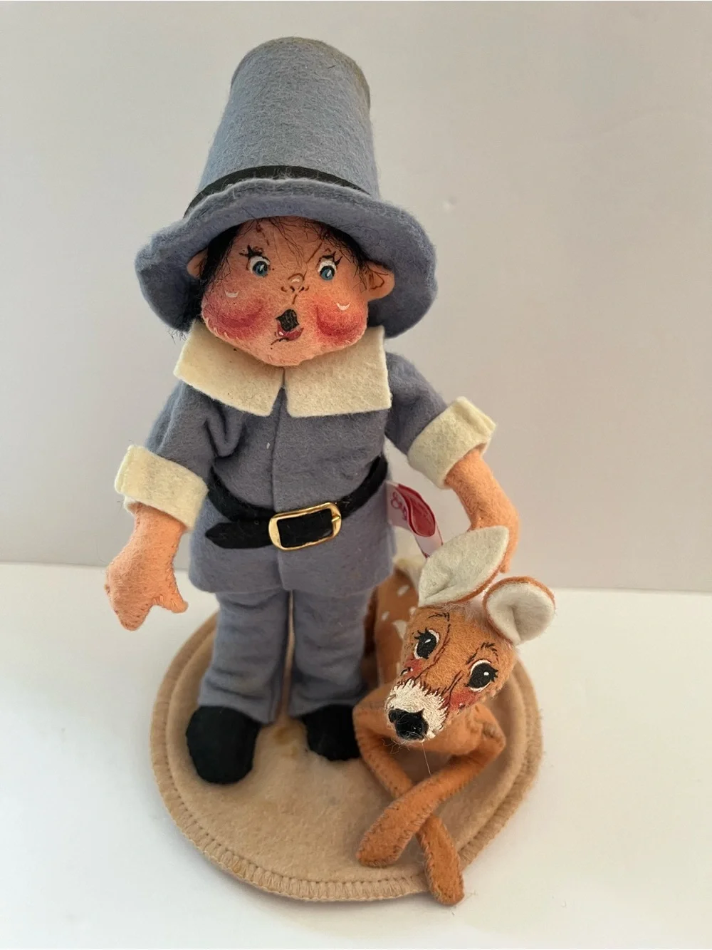 Annalee Thanksgiving Harvest Fall Pilgrim Couple Pie Fawn 1994 8